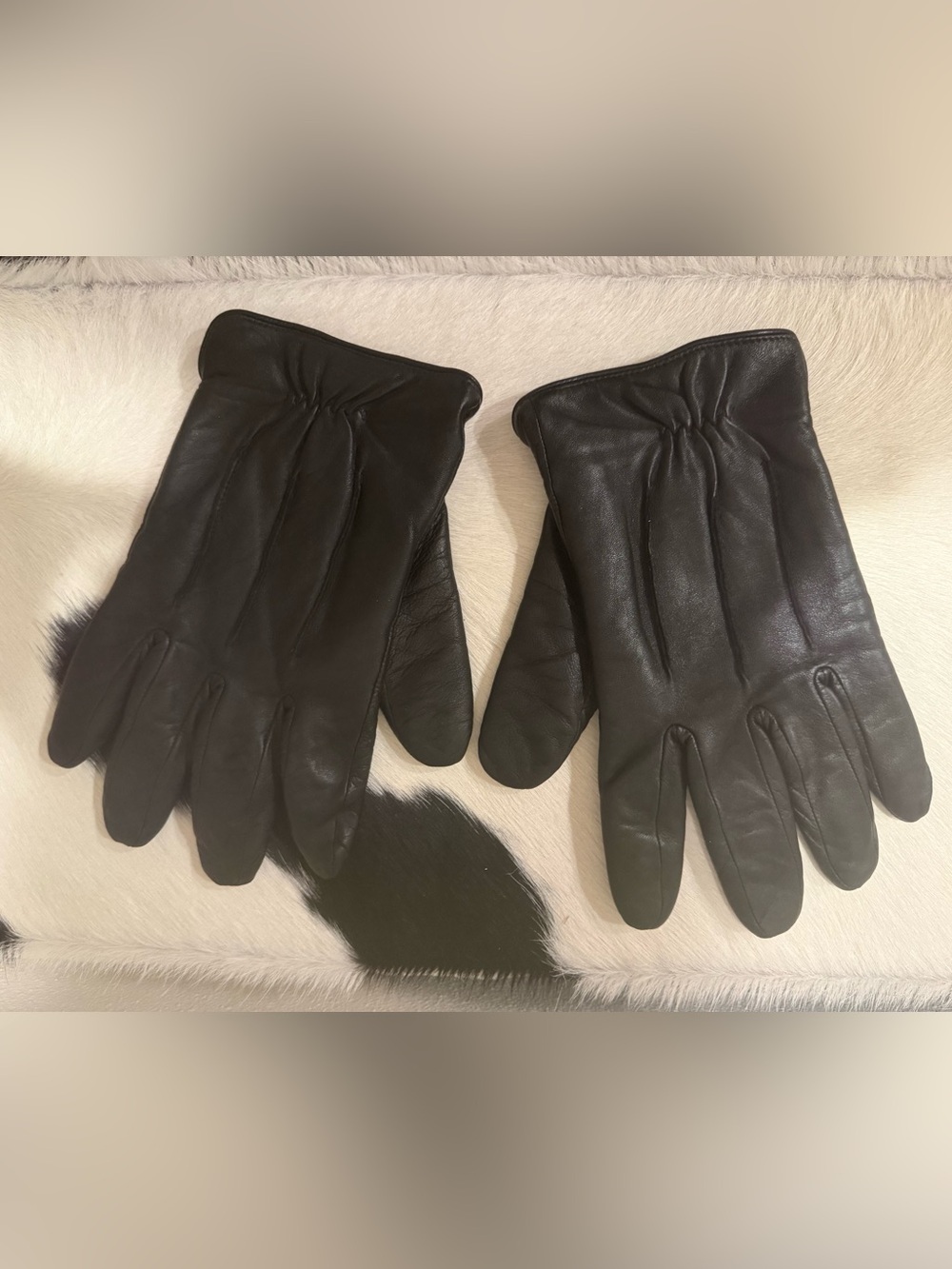3M Thinsulate Black Leather Men's Gloves